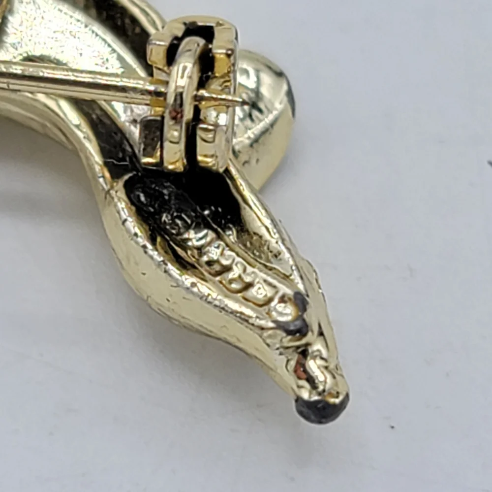 Gerry’s Gold Tone Dachshund Brooch Vintage Dog Pin Basset Hound Style - Picture 10 of 13